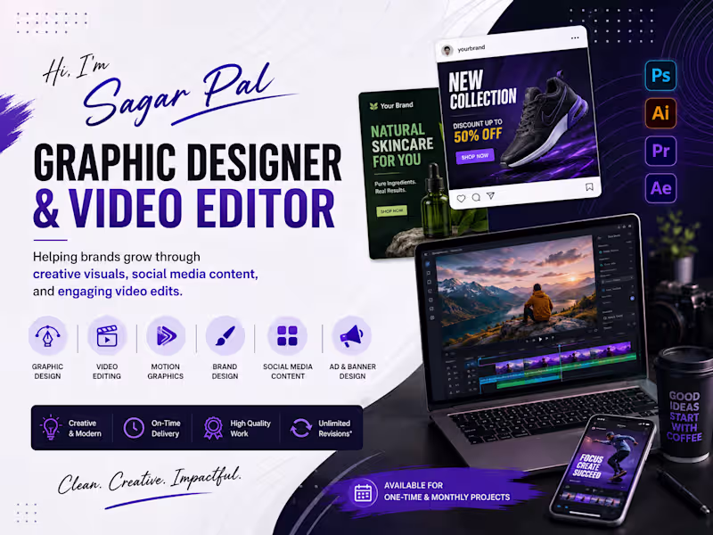 Cover image for Social Media Design & Video Editing for Brands
