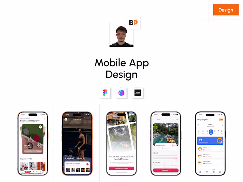 Cover image for Figma • Mobile App Design 