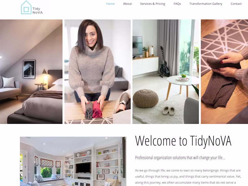 Cover image for Web copy for a small home-organization business