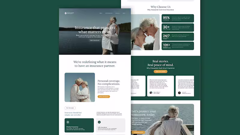 Cover image for Arcuri & Associates – Insurance Landing page Redesign