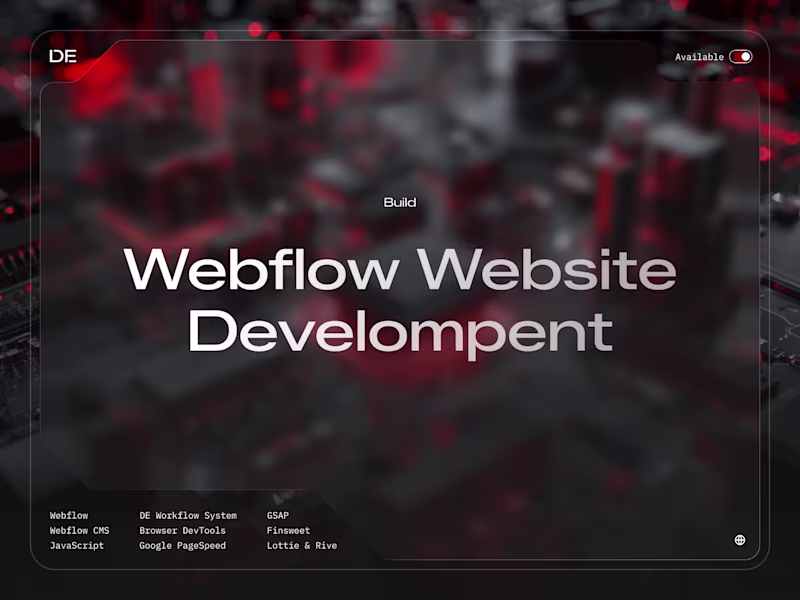 Cover image for Webflow Website Develompent