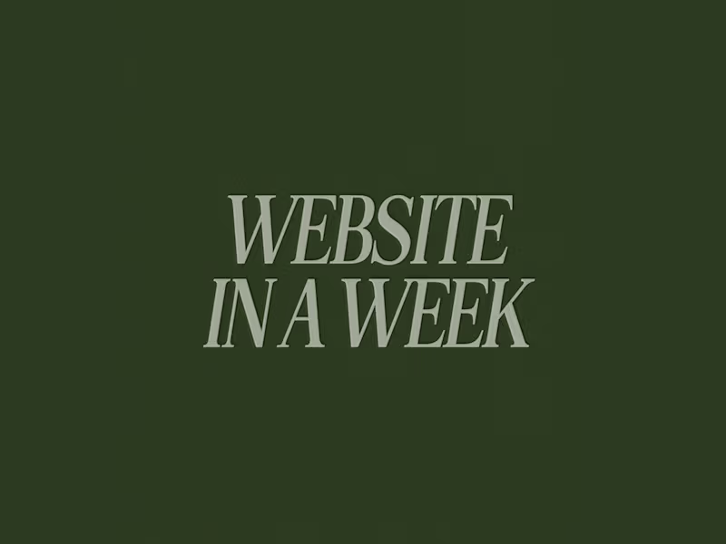 Cover image for Website in a Week