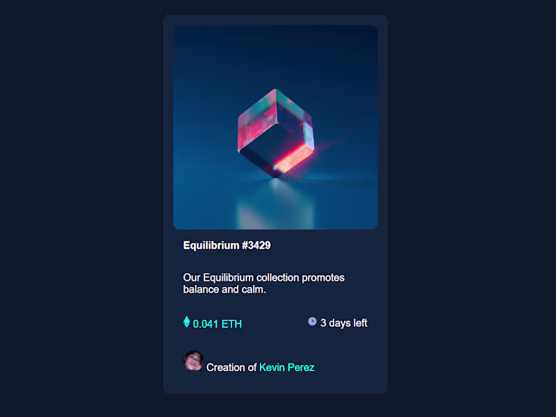 Cover image for NFT preview card component