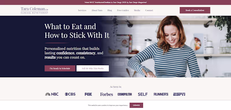 Cover image for Personal Brand Website for Tara Coleman