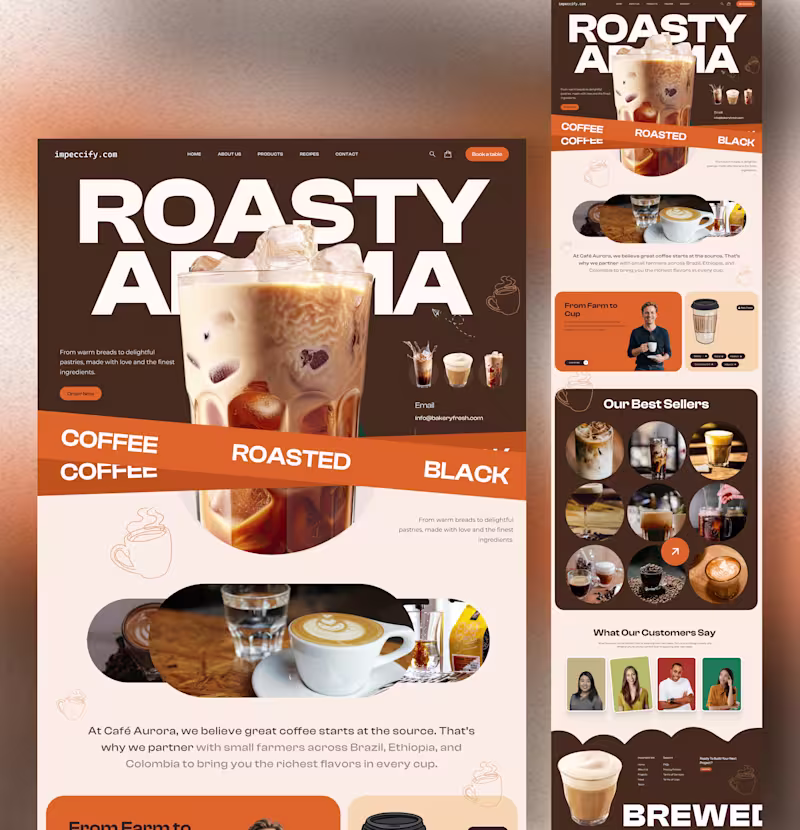 Cover image for Designed this Coffee Shop Website