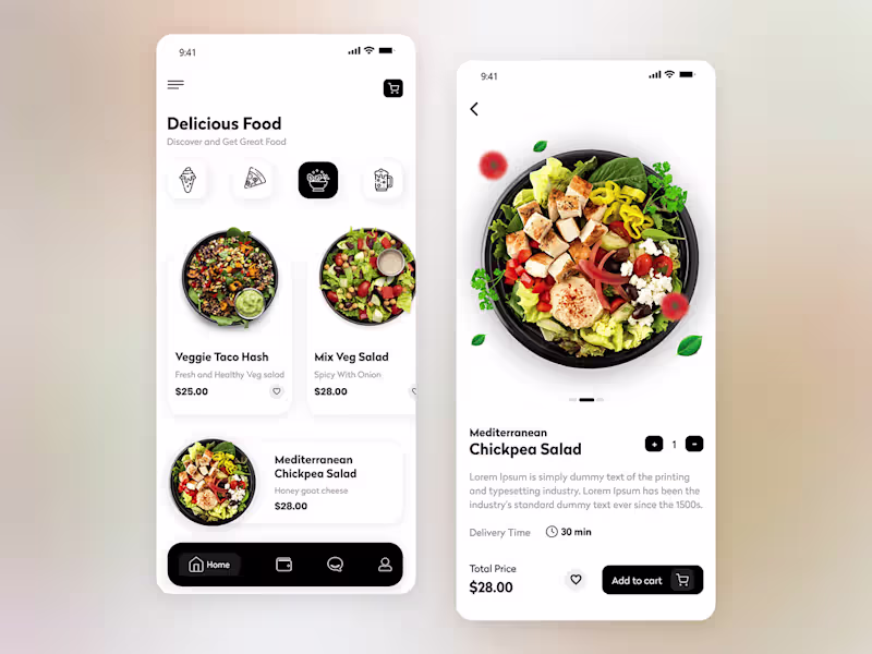 Cover image for UI design for Food Delivery Application 