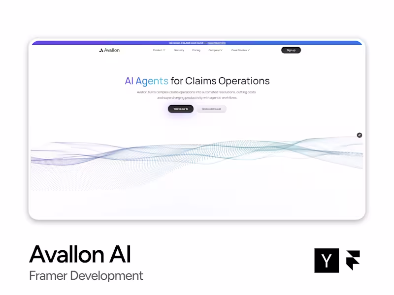 Cover image for Avallon AI | Framer Website Development