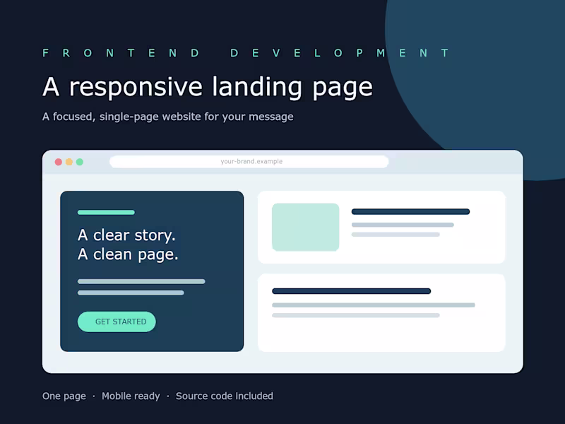 Cover image for Build a responsive one-page website