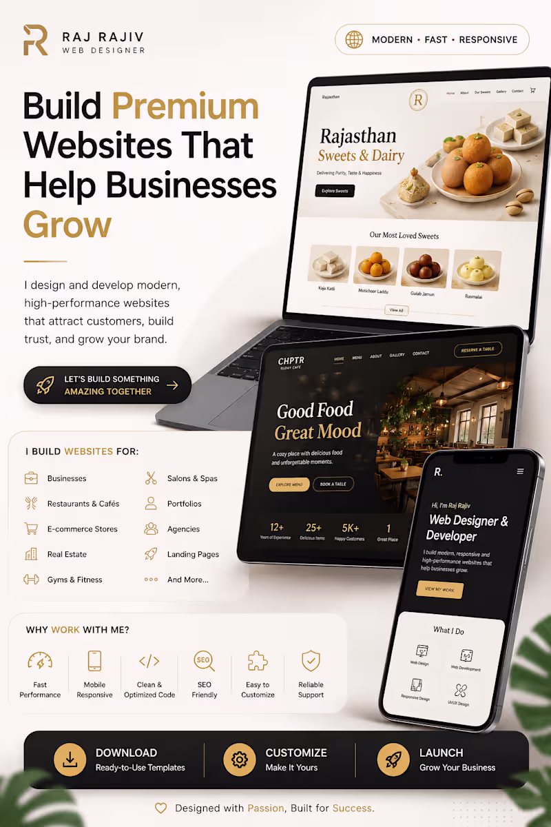 Cover image for I Build Premium Websites That
