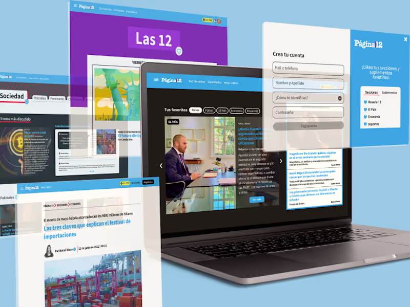 Cover image for re-design news webpage "PÁGINA|12"