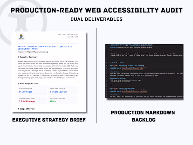 Cover image for Production-Ready Accessibility Audit (WCAG 2.2 / Sec 508)