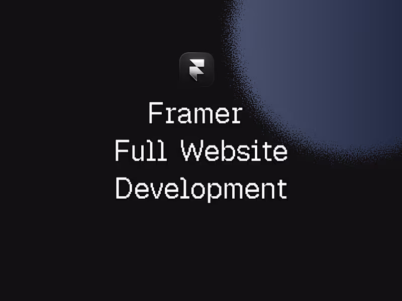 Cover image for Framer Full Website Development