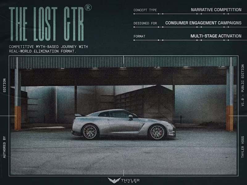 Cover image for The Lost GTR — Myth-Driven Brand Activation Format