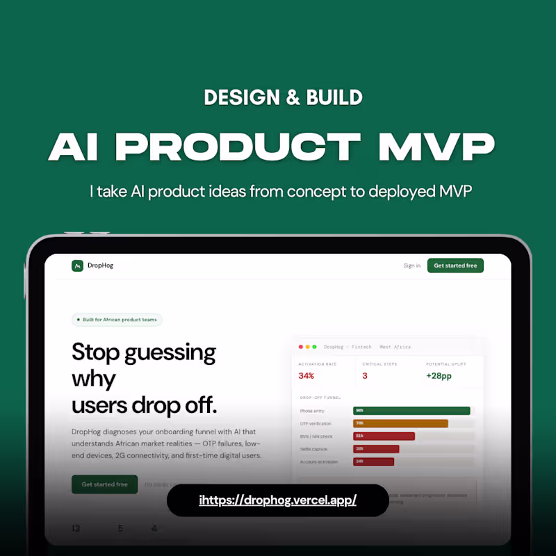 Cover image for AI Product MVP — Design & Build