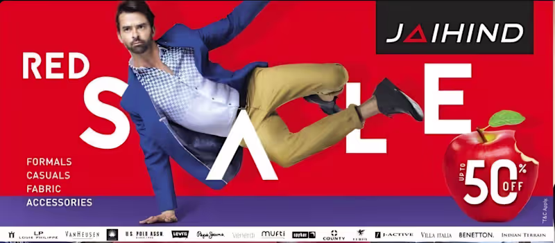 Cover image for Jai Hind: Fashion Retail Campaign

High-energy