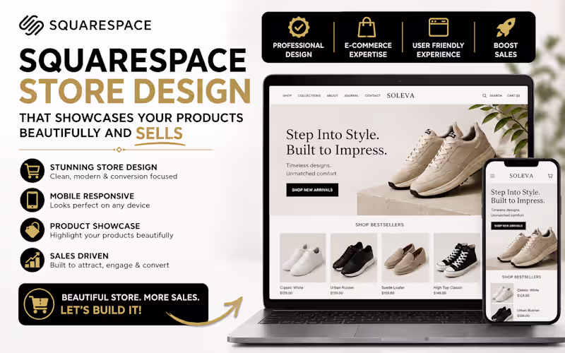 Cover image for I will Build a squarespace online store that sells your products