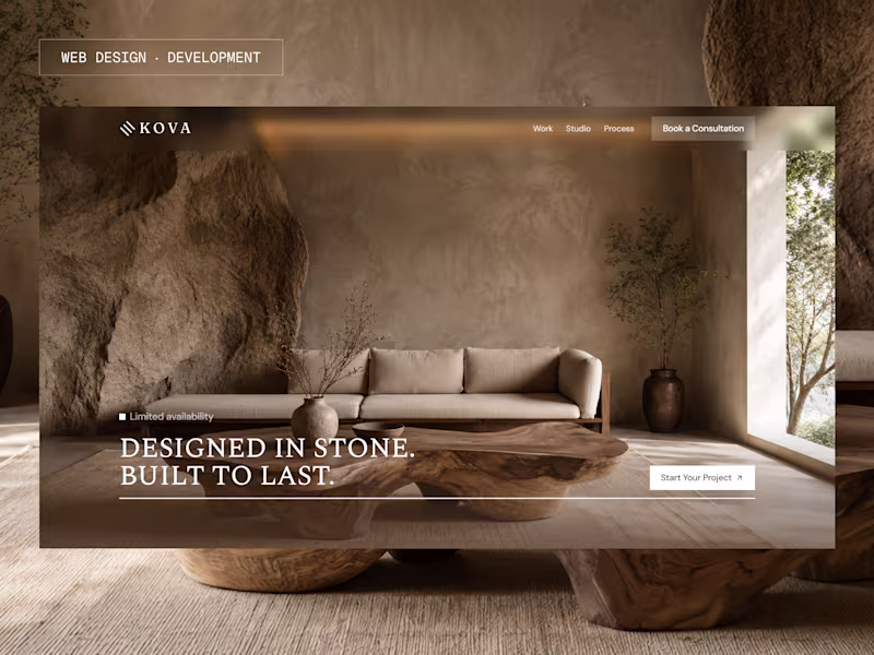 Cover image for KOVA Interior Design Studio Website