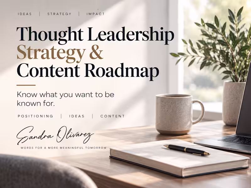 Cover image for Thought Leadership Strategy & Content Roadmap
