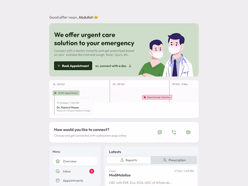 Cover image for Component Exploration for EHR tool - UI/UX