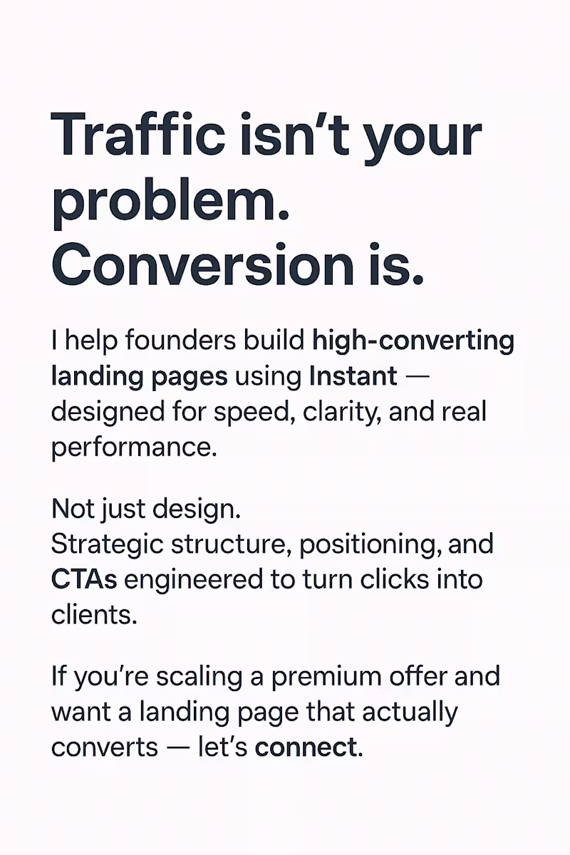 Cover image for Traffic isn’t your problem.

Conversion is.
I