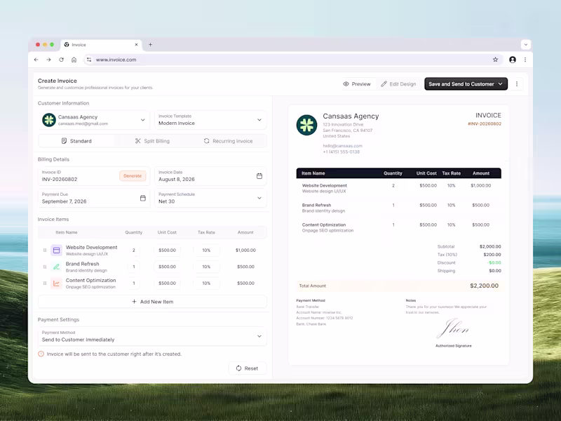 Cover image for Streamlined Invoice Dashboard Design