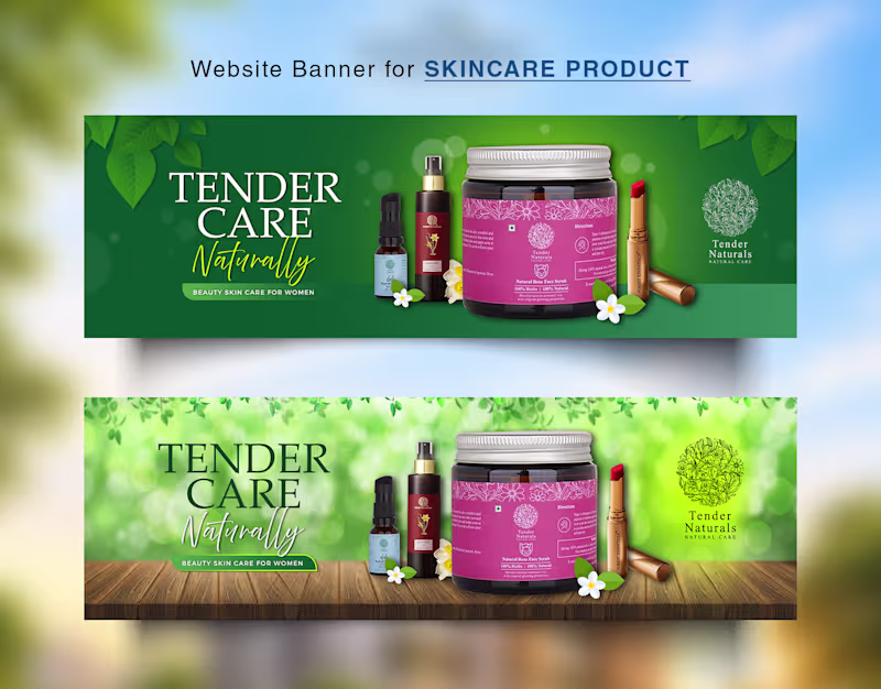 Cover image for Skincare Website Banner Design