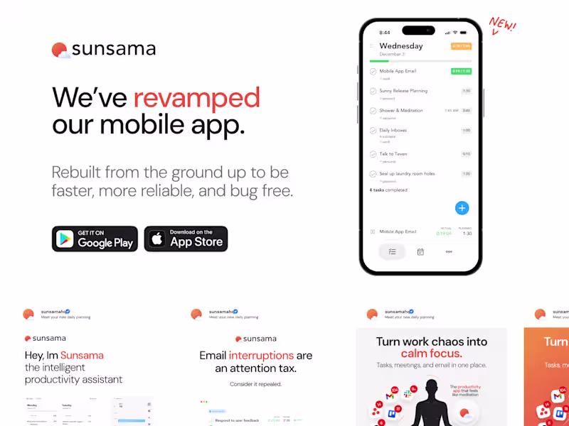 Cover image for Sunsama: Marketing Design for Calm Productivity