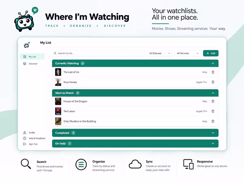 Cover image for A responsive TV and movie