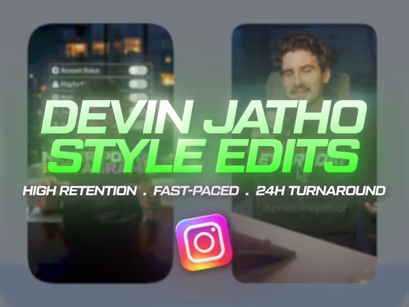 Cover image for I will edit Viral Talking Head Videos in Devin Jatho style