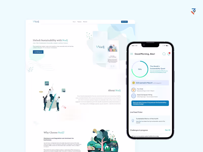 Cover image for Nudj - Landing Page for Mobile App