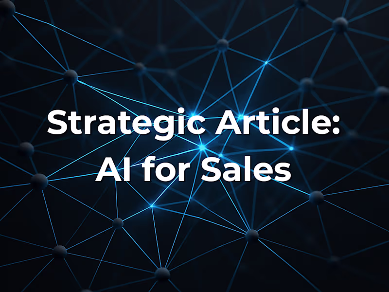 Cover image for Strategic SEO Article: Using AI to Boost Sales
