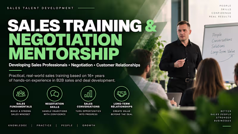 Cover image for Sales Training & Negotiation Mentorship