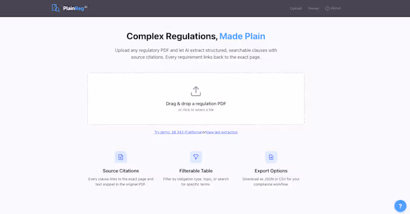 Cover image for PlainRegAI: Convert Complex Regulations with