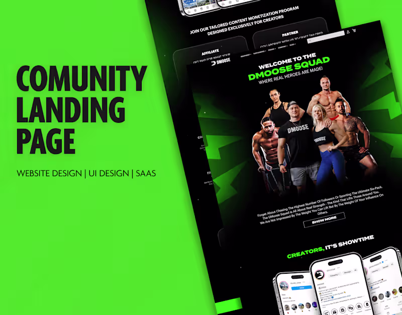 Cover image for Landing Page UI/UX Design | DMoose Community Page