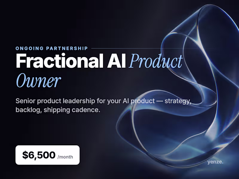 Cover image for Fractional AI Product Owner for your AI product