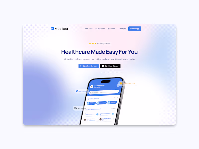 Cover image for MedicoCare - Framer Website Development