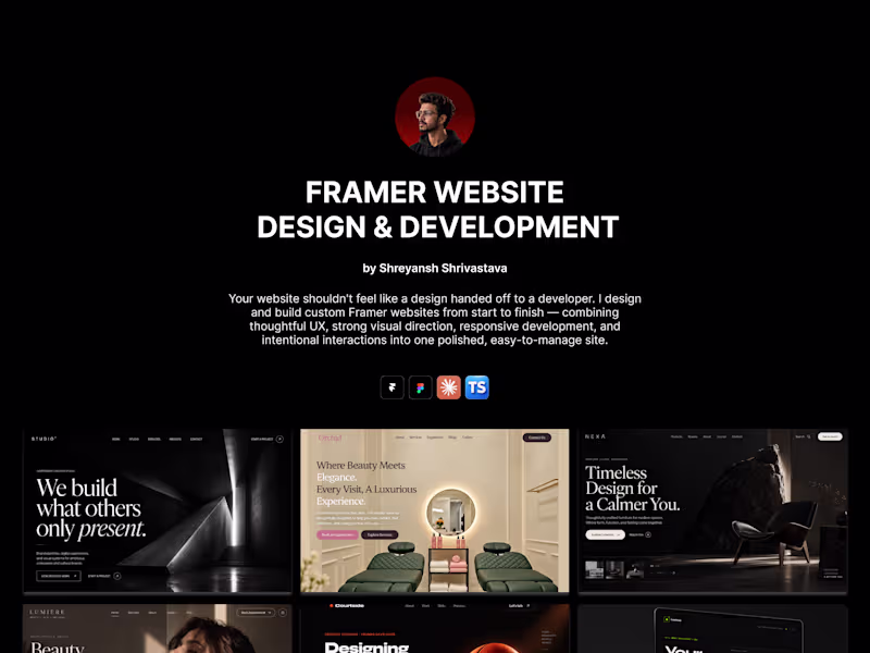 Cover image for Custom Framer Website