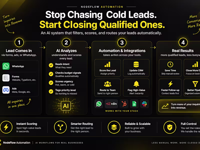 Cover image for AI Lead Qualification & Routing Automation