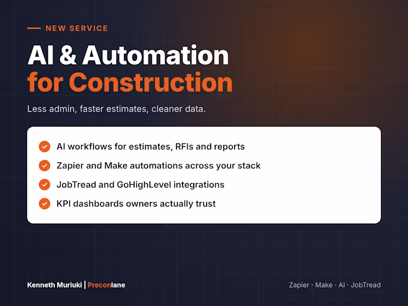 Cover image for AI & Automation for Construction Companies