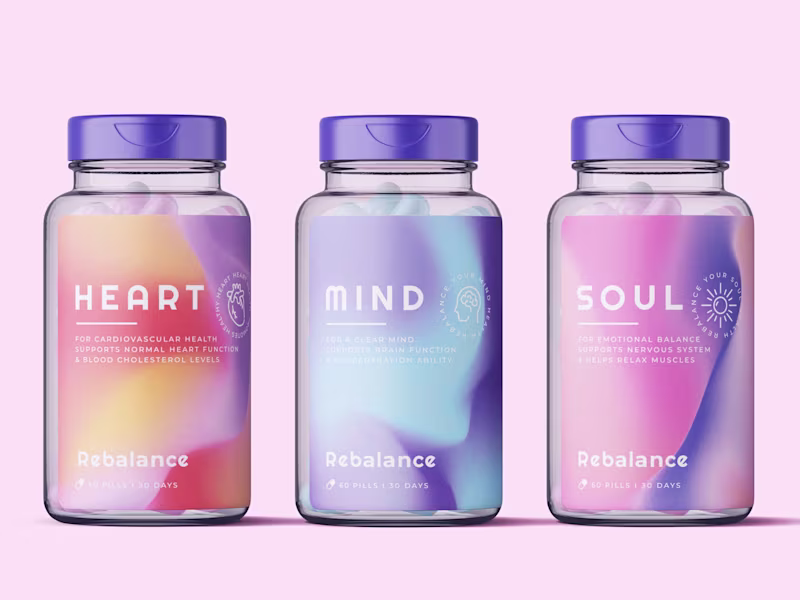 Cover image for Rebalance Supplement Packaging