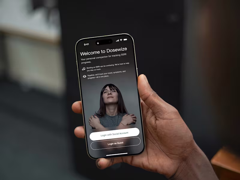 Cover image for Dosewize — Mental Health Tracking App Design