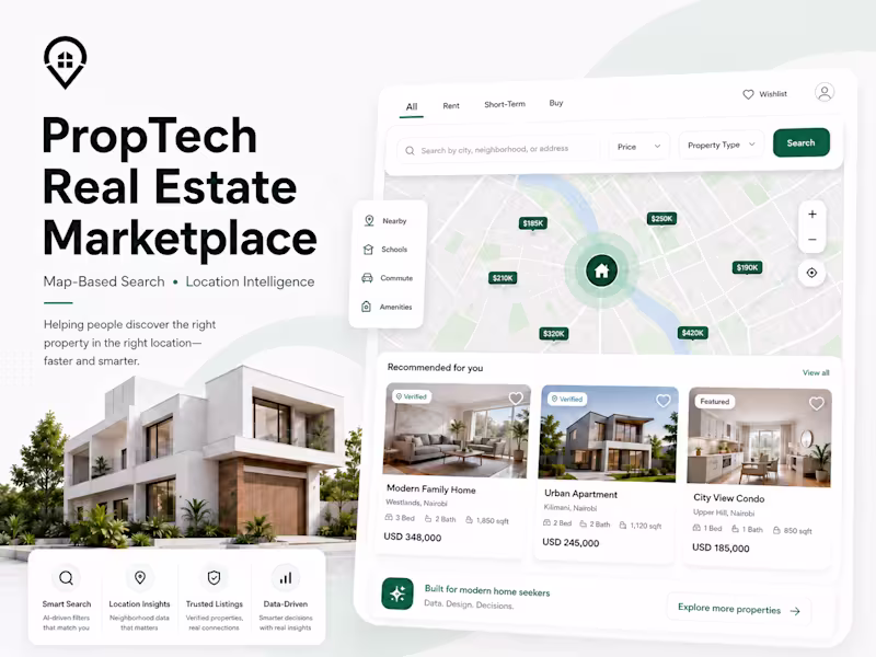 Cover image for Map-First Real Estate Marketplace — Architecture to Production