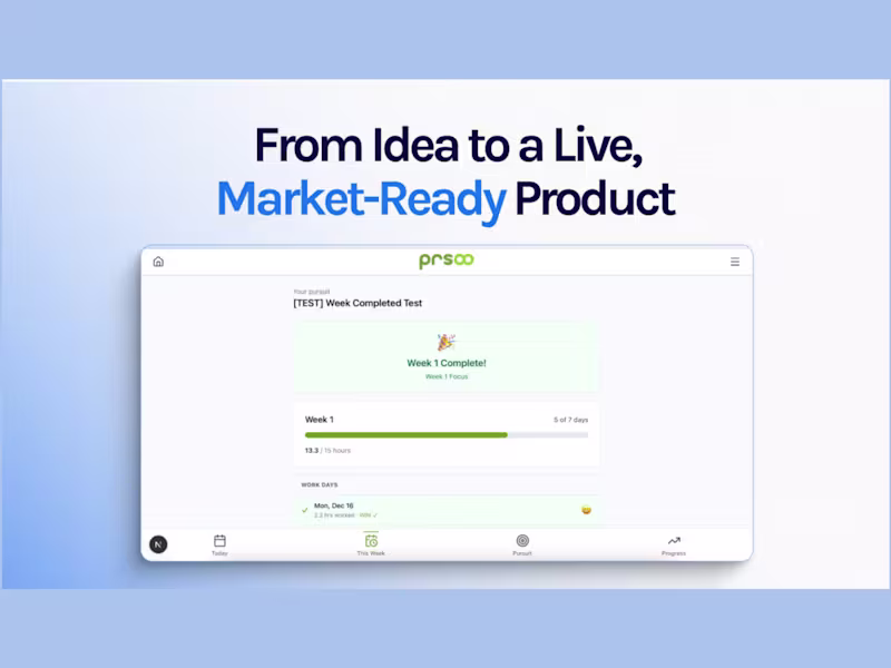 Cover image for From idea to a live, market-ready product