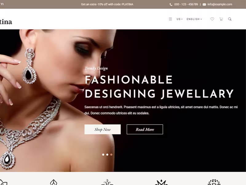 Cover image for jewelry shopify website design