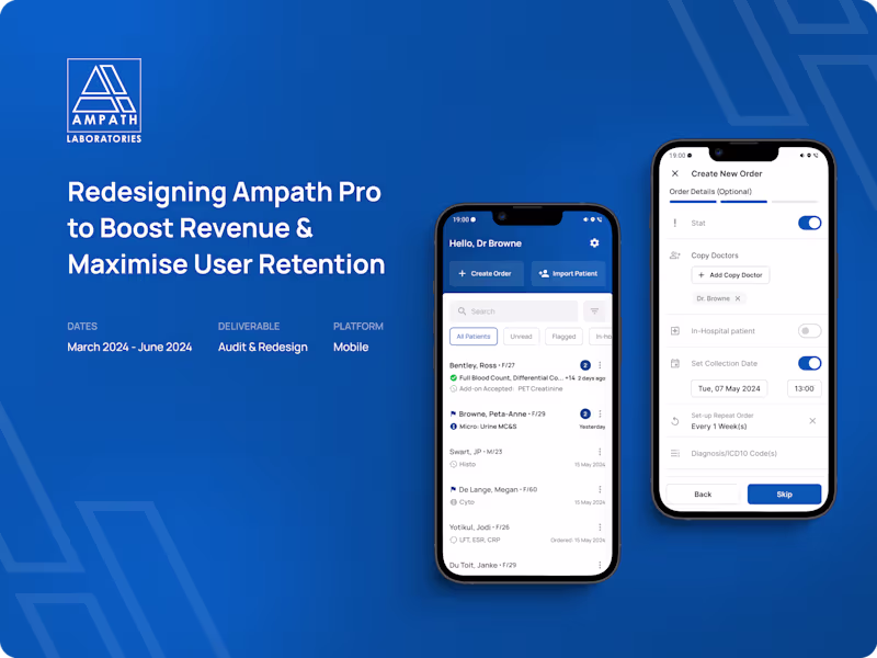 Cover image for Redesigning Ampath to boost revenue and maximise user retention