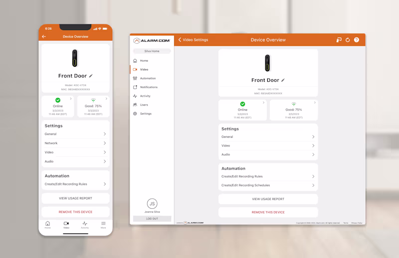 Cover image for Alarm.com Video Settings Redesign