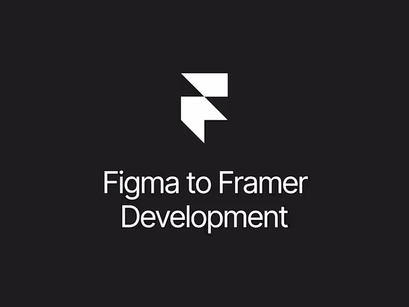 Cover image for Figma to Framer Website Development