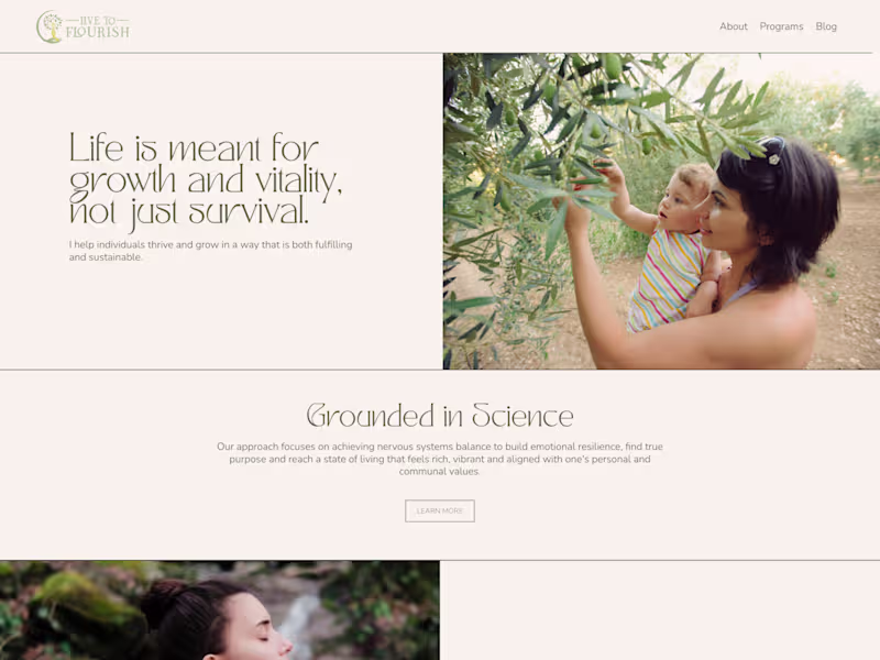 Cover image for Live to Flourish: A Digital Oasis for Growth and Healing
