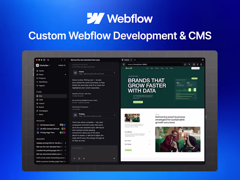 Cover image for Custom Webflow Development & CMS