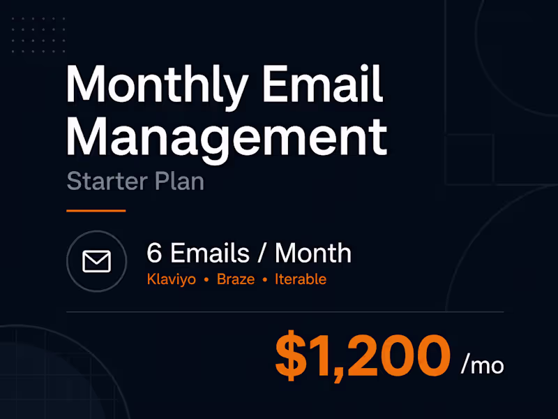 Cover image for Monthly Email Management — Starter